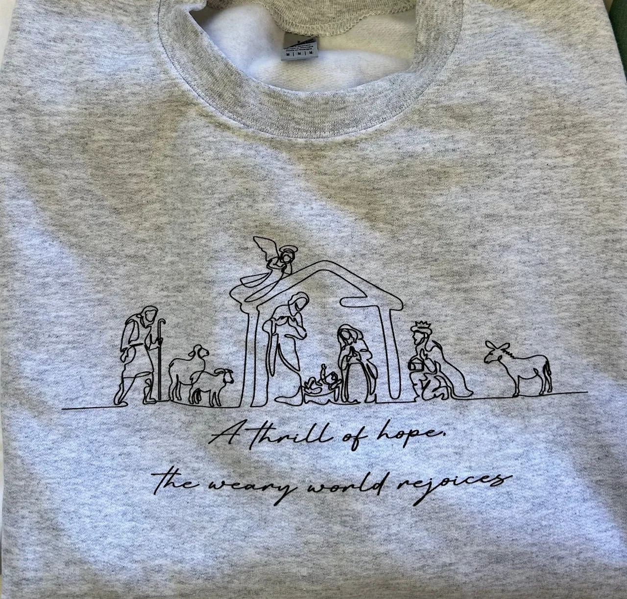 Simple Monoline Nativity - Graphic Sweatshirt