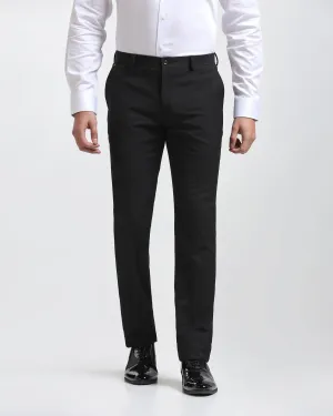 Slim Comfort B-95 Formal Black Solid Trouser - Himalayan