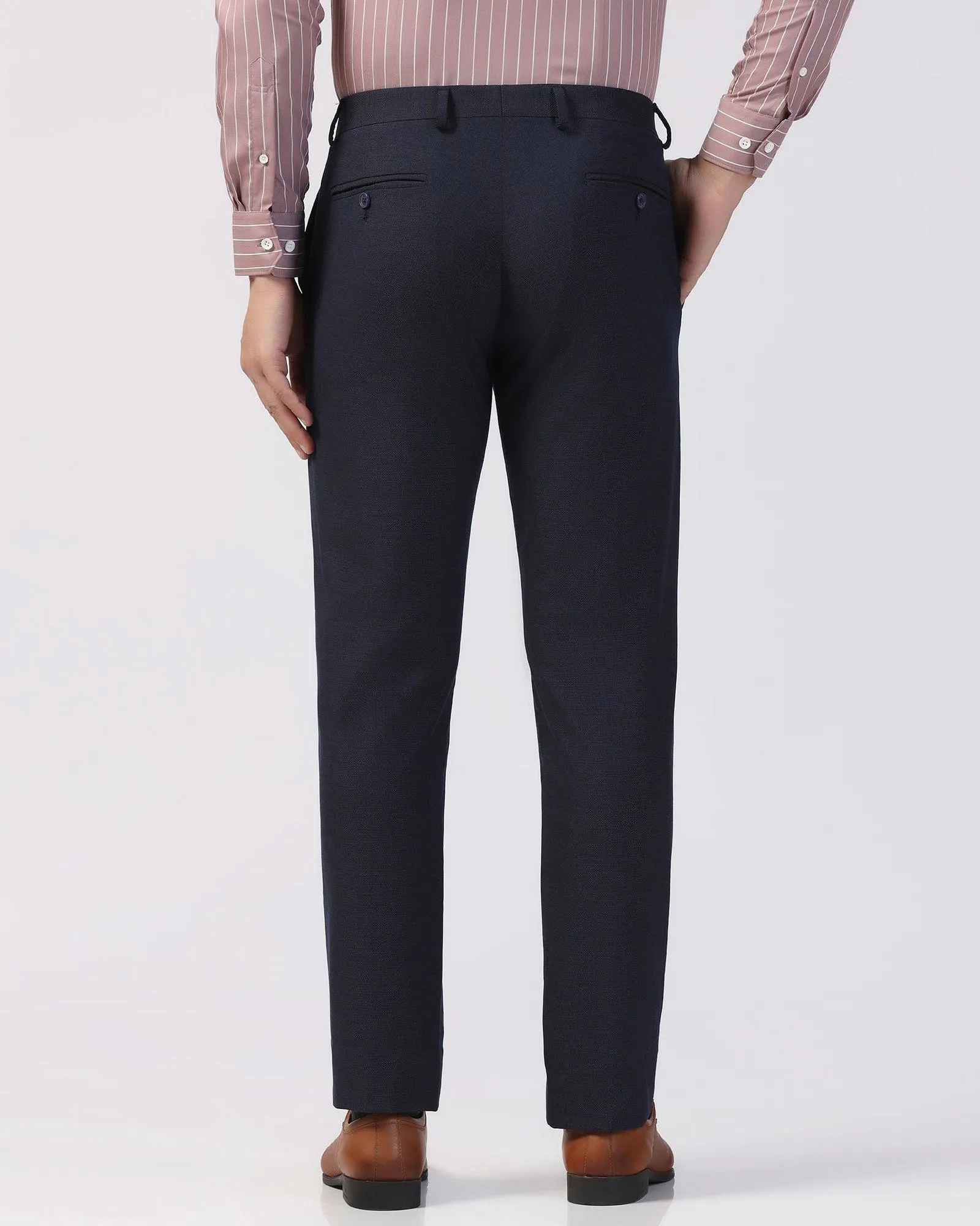 Slim Comfort B-95 Formal Navy Solid Trouser - Cadillac