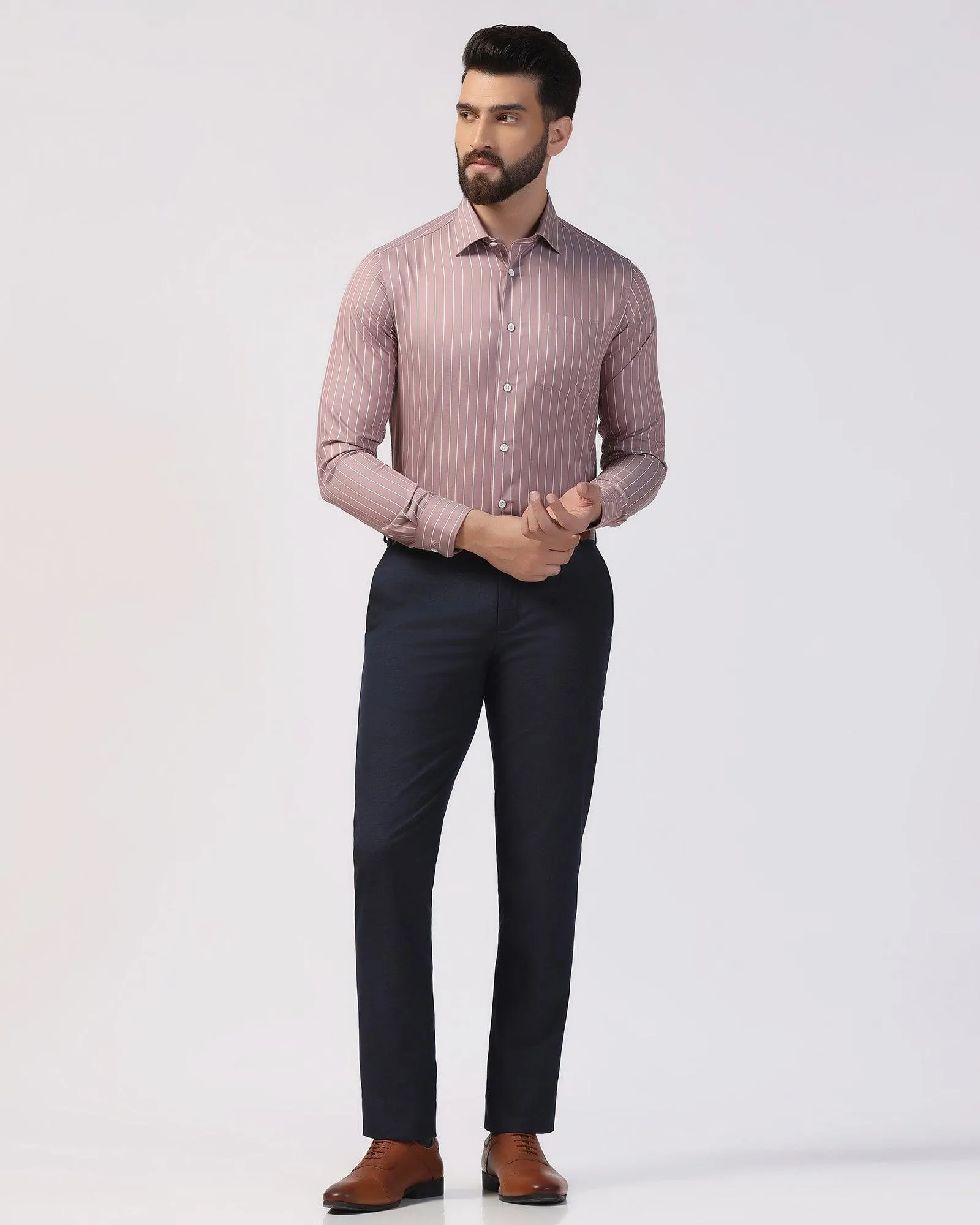 Slim Comfort B-95 Formal Navy Solid Trouser - Cadillac