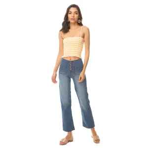 Sprico High-Waist Buttoned Jeans