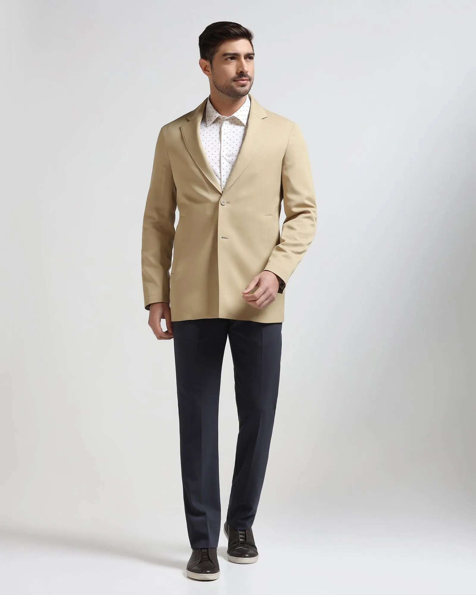 TechPro Beige Solid Blazer - Jove