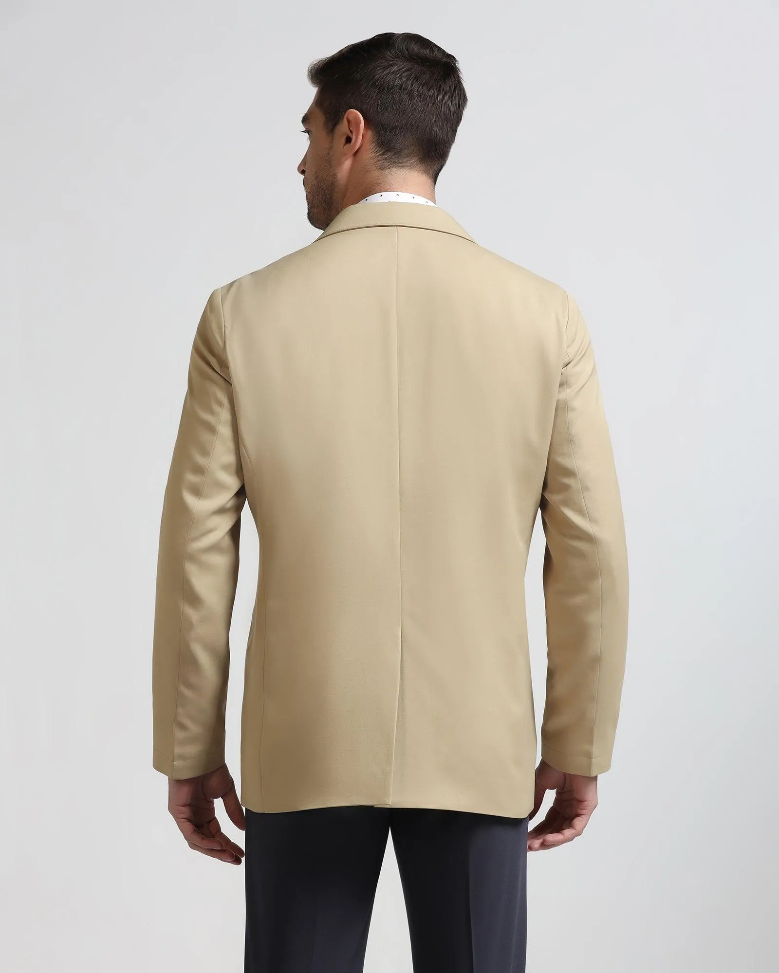 TechPro Beige Solid Blazer - Jove