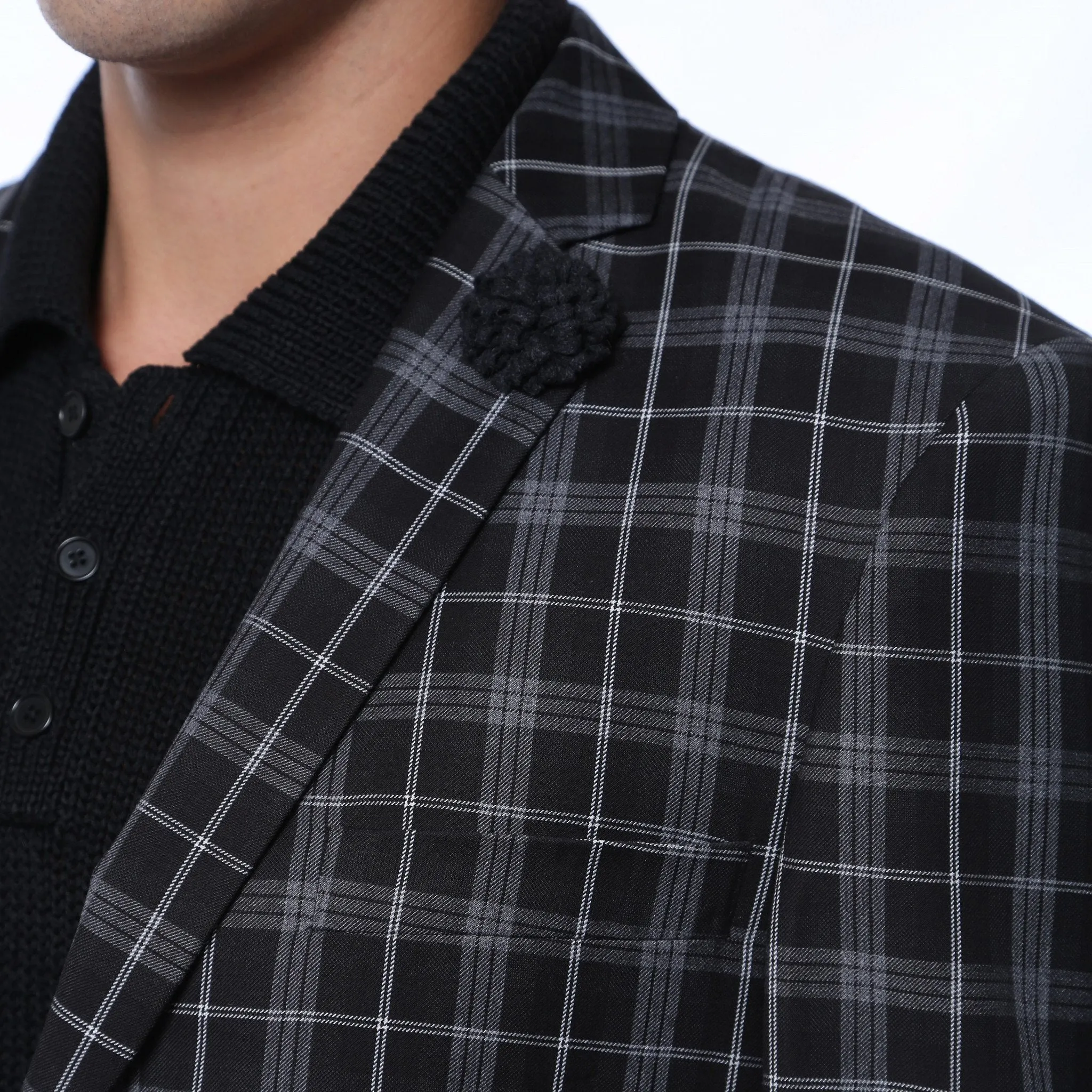 The Alton Plaid Slim Fit Mens Blazer