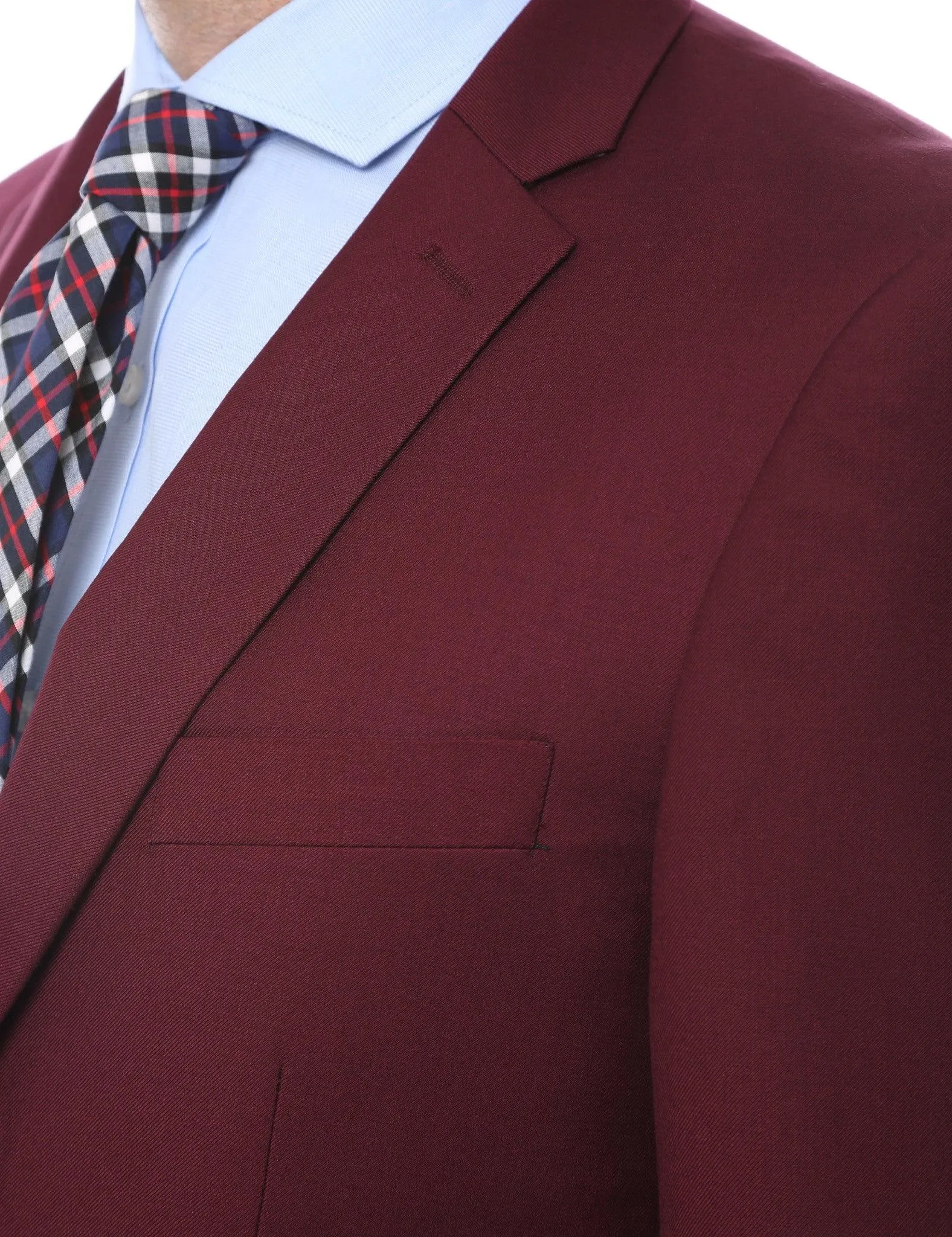 The Warwick Vintage Gold Button Blazer - Burgundy