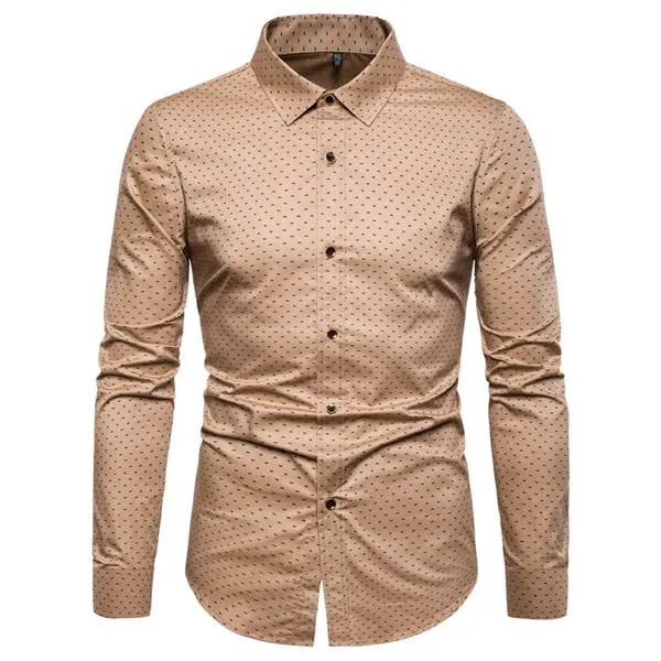 Versatile Slim Fit Men's Long Sleeves Shirt