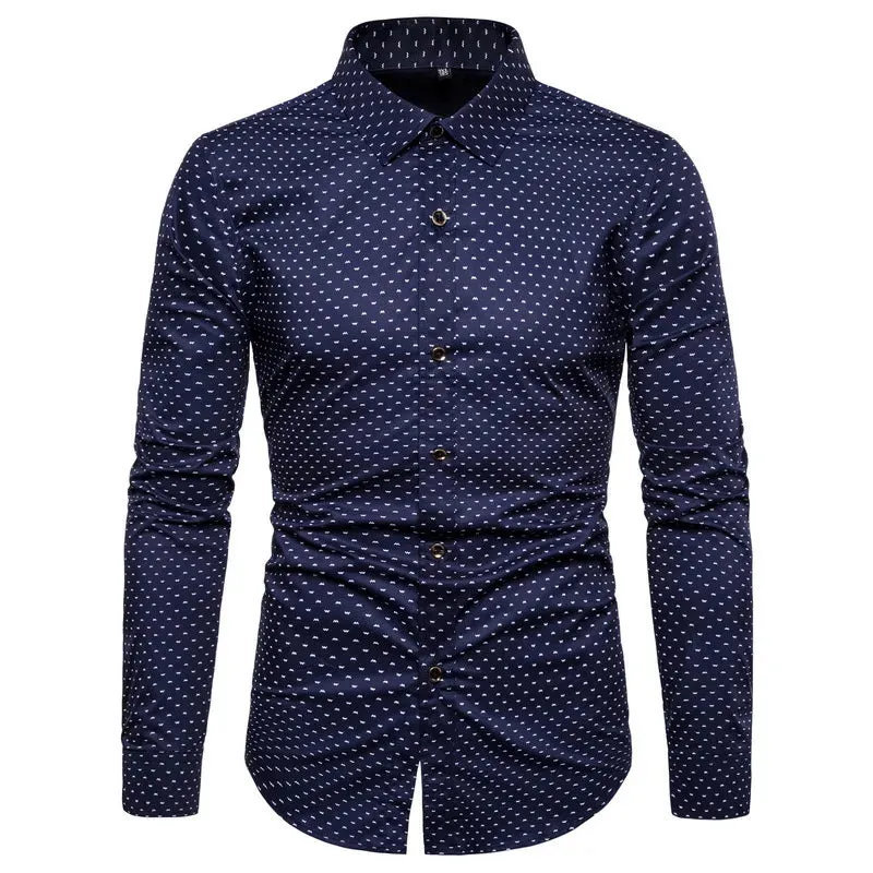 Versatile Slim Fit Men's Long Sleeves Shirt