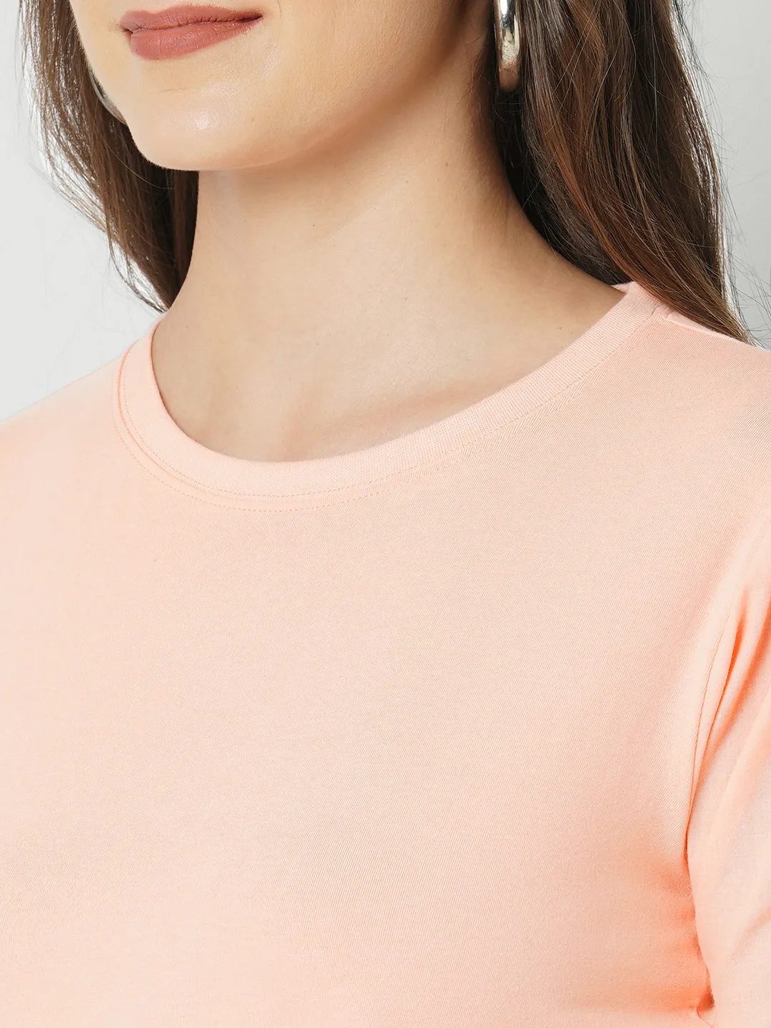 Women Slim Fit Ruched Sleeve Crop T-Shirt