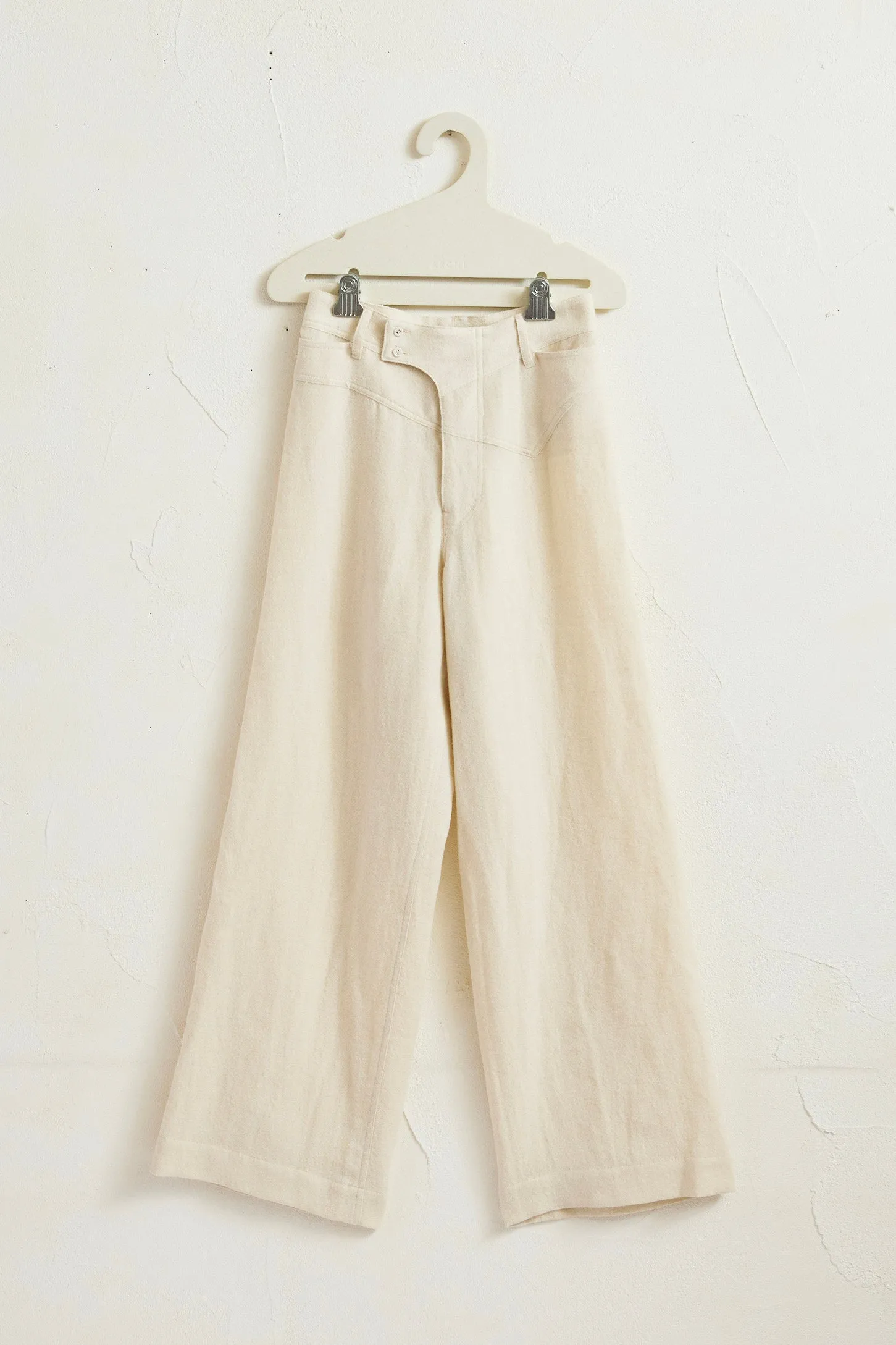 Wool Linen Wide Slacks