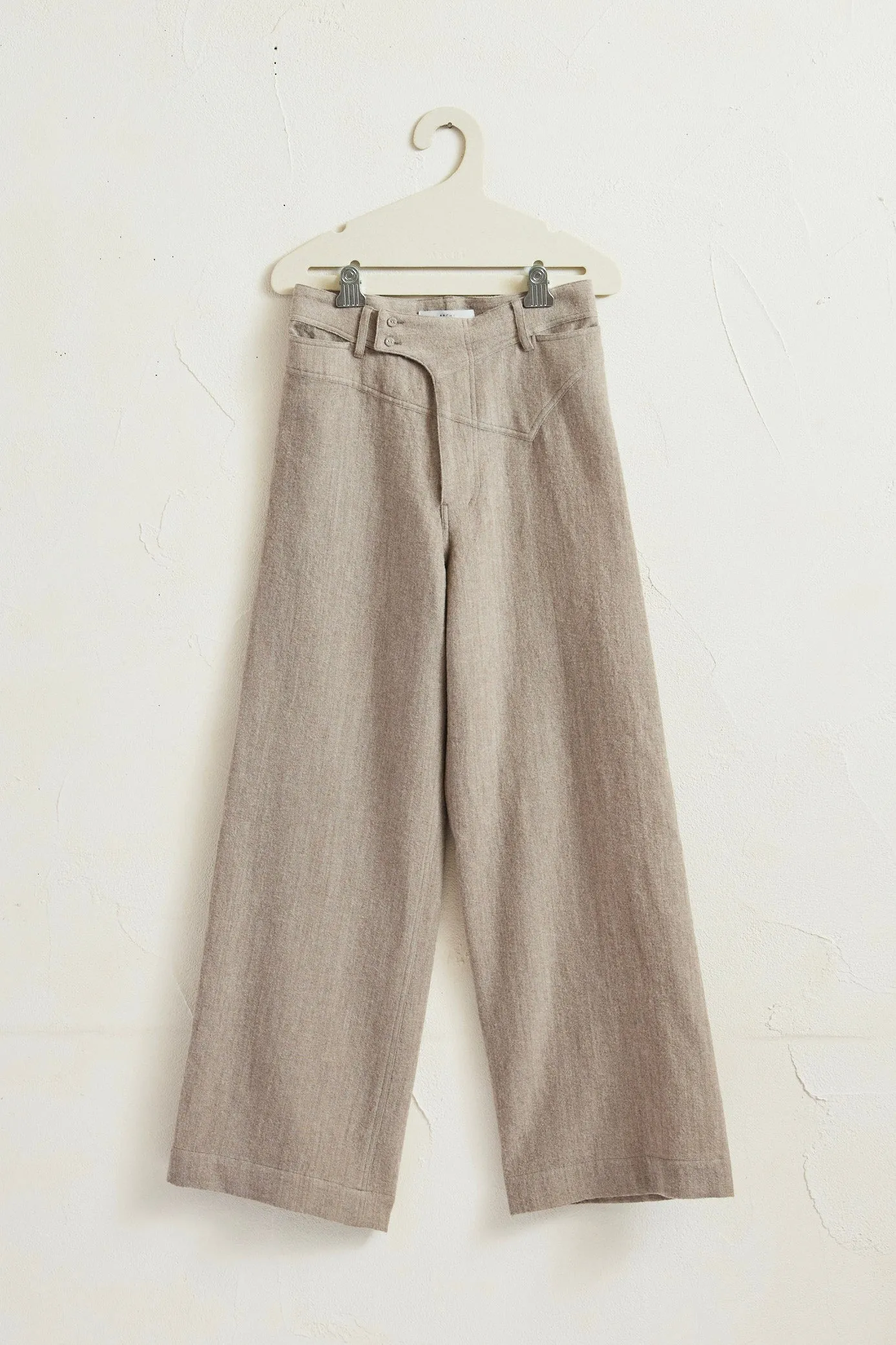 Wool Linen Wide Slacks